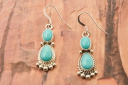 Sleeping Beauty Turquoise Sterling Silver Earrings